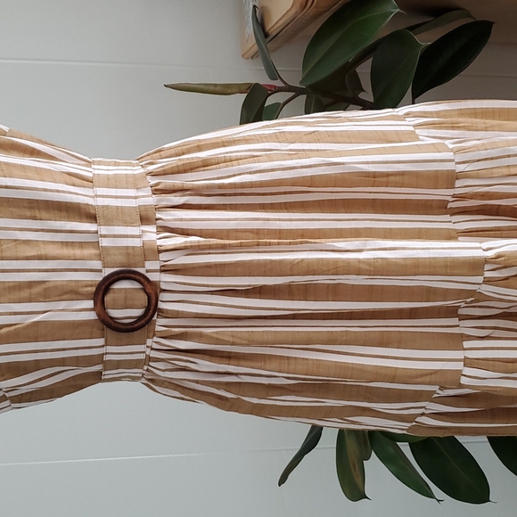 Windsor Women’s Stripe Long Tiered Spaghetti Strap Dress Size Medium - Picture 4 of 11